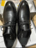 海澜之家HLA皮鞋男士正装德比商务休闲西装婚鞋子男HAAPXM1EAV022 黑色38 实拍图