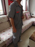 鸿赫工作服夏季短袖套装男女夏天长袖劳保服工衣工厂服汽修服定制工装 【耐磨透气款】灰色短袖 2XL /180套装 实拍图