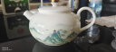 金镶玉功夫茶具整套装陶白瓷家用泡茶盖碗高端送人礼盒 羊脂玉金亭山水 实拍图
