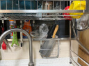 创意空间304不锈钢水槽碗碟架沥水架厨房用品家用收纳架碗筷滤水架放碗架 【双层原色】ZH027长84+全套配件 实拍图