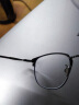 依视路（ESSILOR） 【配镜套餐】眼镜新款男女眼镜框 商务时尚多款可选配光学镜 钛架-全框-OF005-黑枪色 镜框+钻晶A4 1.60依视路非球面镜片 实拍图