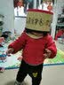 aqpa【95白鸭绒&三防】儿童羽绒服冬男女童宝宝可收纳帅气萌趣保暖 红日 90cm(充绒量37g) 实拍图