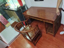 安邸 红木家具非洲花梨（学名：刺猬紫檀）书桌 台式电脑桌实木办公桌椅组合书房家具 电脑桌 电脑桌+1圈椅 实拍图