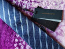 诺斯.马丁拉链领带男士免打懒人易拉得式正装商务7.5cm宽不含领夹子 蓝色条纹 实拍图