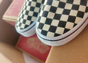 VANS范斯童鞋官方 Slip-On棋盘格亲子款舒适一脚蹬中大童帆布鞋 黑白棋盘格 34码 实测内长21cm 实拍图