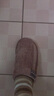 惠夫人冬季棉拖鞋女士厚底简约半包居家室内防滑情侣地板软底棉鞋 贝壳拖 咖啡 42-43 【适合41-42码穿】 实拍图