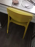和大人餐椅家用塑料椅子现代简约餐厅饭桌靠背休闲椅北欧洽谈接待餐桌椅 LGF版黄色+坐垫 加强加厚破损必赔 实拍图