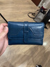 班亚奴（banyanu）2025新款韩版女士钱包女短款简约复古油蜡牛皮搭扣小零钱夹 孔雀蓝-防盗刷 实拍图