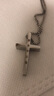 十尚美地钛钢十字架项链男潮款女毛衣链挂件免费刻字嘻哈军牌饰品情侣吊坠 简约 小款配50cm扁O链 实拍图