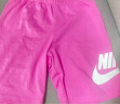 NIKE 耐克小童装男女童纯棉短袖T恤+短裤2件套装2024夏季新款短袖套装 紫红色 130/64(7) 晒单实拍图