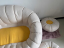 柚公馆懒人沙发卧室家用可躺可睡网红豆袋阳台休闲躺椅卧室榻榻米小沙发 米白拼黄色-双人大号+2踏-羊羔绒 实拍图