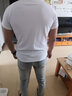 大美兔（Dameitu）欧美风粗螺纹亨利衫男士重磅运动休闲T恤健身训练修身短袖 白色 XL建议130-145斤 实拍图