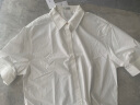 尚都比拉优雅气质休闲通勤衬衫女夏季设计感上衣五分袖白衬衣 白色 XL  晒单实拍图