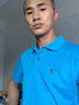 乔丹短袖t恤男士polo衫2025夏季透气冰丝宽松休闲翻领半袖运动上衣 湖蓝-速干100%聚酯纤维 M /170 实拍图