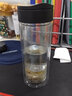 诺百纷 磁弹泡茶杯茶水分离男送礼防烫双层磁吸玻璃杯保温 T508 双层玻璃-黑- 410ml 实拍图