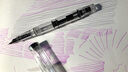 三文堂（TWSBI） ECO钢笔活塞上墨式钢笔系列学生成人练字书法透明示范钢笔男女孩大容量免费刻字送礼官方正品 透明色 F尖 实拍图