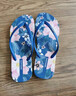 黑玛（Hotmarzz）人字拖女防滑防臭2024印花情侣款拖鞋女士夏季防滑夹脚沙滩拖鞋 0764-深蓝色 36 (235mm) 实拍图