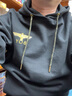 BOY LONDON【金色蝴蝶】秋冬男女同款长袖宽松针织连帽卫衣N04022 黑色 M 实拍图