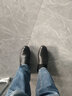 戈耐头层牛皮中老年人正装皮鞋男士商务休闲鞋男真皮乐福老人鞋爸爸鞋 黑色 头层牛皮 套脚 春秋季四季 43 码 (265mm) 实拍图