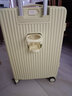 翰采大容量行李箱可上飞机前开盖登机箱小型密码箱旅行箱拉杆箱皮箱 双隔离侧开口【顺丰上门/闪送】米黄色 24英寸 【热卖尺寸/推荐】多功能/加厚/顶配 实拍图
