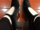 铁箭（TIEJIAN） 舞蹈鞋女民间鞋带跟广场舞鞋成人教师鞋新疆民族舞秧歌布老年鞋 黑色实跟 34 实拍图