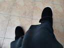 红青百年冬季棉鞋男高帮加绒加厚保暖办公室棉靴轻便软底防滑牛筋底家居鞋 黑色(男建议买大2码，女买大1码) 43 【下单发2双】 实拍图