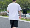 名创优品（MINISO）冰丝短袖t恤男士夏季凉感透气半袖学生休闲百搭男装运动速干衣服 白色(自由笔尖胸标) L 175(体重120-140斤左右) 实拍图