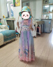 安妮优儿汉服女童秋款2025新款古风连衣裙小女孩唐装儿童超仙古装裙子春秋 紫色 110 实拍图