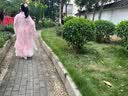 喵驼汉服女童儿童古装汉服春秋儿童中国风超仙古装汉服古风6-13岁女童樱花公主襦裙唐装学生女孩新款古装 粉色裙子+大袖衫 150 实拍图