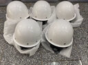 百舸安全帽圆顶进口ABS抗冲击建筑施工可调节按钮透气头盔 白色 CW780782 实拍图