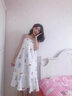 小情歌 棉质吊带睡裙女夏季少女连衣裙性感女生睡衣孕妇宽松休闲家居服 BLM40673女裙 L 女/身高160-165 体重100-120 实拍图