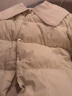 范思蓝恩 新款短款羽绒服女宽松显瘦纯色女装外套冬季214058 米色 M 晒单实拍图