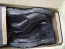 红青百年冬季棉鞋男加绒加厚高帮老头棉鞋舒适爸爸鞋一脚蹬防滑软底工作鞋 a1908 黑色 40 实拍图