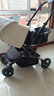 逗逗熊婴儿推车高景观减震手推车宝宝可坐可平躺婴儿双向折叠儿童手推车 奢华-深灰【四轮橡胶买一送八】 实拍图