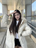XAQ羽绒服女长款2023秋冬时尚洋气90白鸭绒加厚保暖狐狸大毛领外套女 冰川白 S（80-110斤） 实拍图