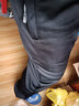 望了型 裤子男秋冬季加绒裤新款加厚休闲裤男宽松束脚男士运动裤子男装 红标束脚【绒】深灰+黑色 2条 5XL 实拍图