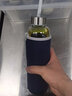 赢容玻璃杯豆浆便携耐热花茶水杯大容量水瓶创意随手杯子保温杯套 550ml提绳款+藏青色杯套 实拍图
