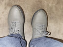 森达男鞋休闲男商场同款牛皮真皮透气软底运动防滑休闲鞋1AY01AM5 灰色打孔 42 实拍图