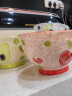 可爱陶瓷浮雕吃米饭碗高颜值创意水果沙拉碗面条碗一人一碗高脚碗 (4个装)5英寸碗水果系列各一个 晒单实拍图