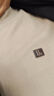 皮尔卡丹（pierre cardin）官方品牌华夫格卫衣圆领长袖T恤男士中年商务休闲打底衫旗舰高端 驼色5529 4XL 190 建议174-190斤 实拍图