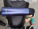 希乐真空保温杯户外运动便携学生不锈钢水杯男女士车载杯子500ml 蓝色500ml 实拍图