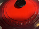 酷彩（Le Creuset）法国进口珐琅锅铸铁22/24/26cm圆形锅汤锅焖蒸炖煮锅煲汤微压锅 【2-4口之家】红色 22cm 实拍图