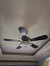 格兰路 地中海吊扇灯餐厅不锈钢电灯两用客厅带吊灯一体厨房电风扇灯扇 蓝色木叶 变频5档42寸遥控 实拍图