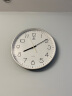 POWER霸王挂钟 客厅简约圆形时钟创意挂墙电子钟BW23050F4银色14英寸 实拍图