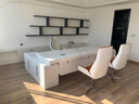 福锦（FUJIN）老板桌办公家具简约主管桌现代大班台总裁桌白色时尚经理桌椅组合 1.6米右侧柜 实拍图