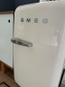 SMEG斯麦格 意大利原装进口 复古冰箱迷你家用小冰箱 节能电冰箱 美妆化妆品FAB5 奶白色 实拍图