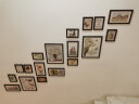 一面墙照片挂墙组合创意照片墙实木大像框全家福婚纱照定制相片墙加打印 巧克力色+美式花卉（18框） 晒单实拍图