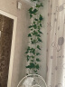 宁雪儿假花藤条仿真花葡萄叶管道装饰下水管空调管遮挡塑料花藤蔓植物 2条葡萄叶胶片软藤-105叶 实拍图