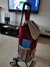 速都买菜手拉车家用老人买菜车小拖车爬楼梯神器拉杆车托运行李拉货 爬楼水晶轮+加固底座-酒红条纹 实拍图