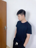 BINYUXD【高品质三件】莫代尔棉冰丝t恤男士短袖夏季纯色打底体恤衫速干T 1.白+黑+铁灰 XL ( 建议110-130斤) 实拍图